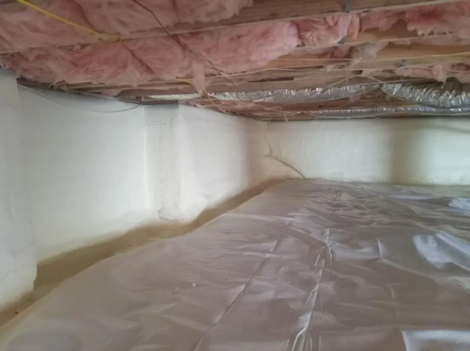Crawl space encapsulation with closed-cell spray foam for Spray Foam Roofing in Bronxville